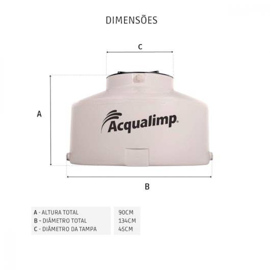 Caixa D`Água De Polietileno Água Limpa 1000l Com Kit Acqualimp - Imagem principal - 5ab4d4a0-7efc-4ac1-97eb-8bba526065d9